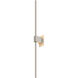 Z-Bar LED 4 inch Brushed nickel Wall Sconce Wall Light, Center Mount
